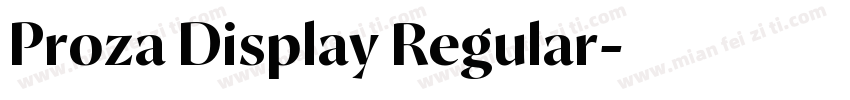 Proza Display Regular字体转换